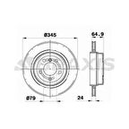 Bmw Fren Diski Arka Havalandırmalı Bmw E65 - Braxıs Ad0978