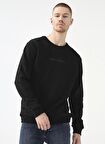 Columbia CSC M BAR SPLIT CREW SWEATSHIRT Bisiklet Yaka Erkek Sweatshirt Siyah CS0274