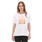 Columbia Csc W Floral Blur Ss Tee Beyaz T-Shirt