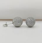 TAŞLI TOP 925 AYAR GÜMÜŞ KÜPE