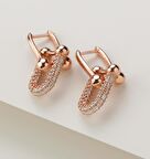 TİFFANY TAŞLI ROSE 925 AYAR GÜMÜŞ KÜPE