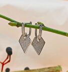 TAŞLI 925 AYAR GÜMÜŞ KÜPE