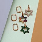 ROSE YILDIZ 925 AYAR GÜMÜŞ KÜPE