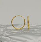 İNCE HALKA GOLD 925 AYAR GÜMÜŞ KÜPE