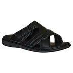 Cex 25Y TRV-12 Siyah Erkek Hakiki Deri Günlük Terlik