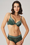 Kadın Balenli Destekli Dolgulu Taşlı Dantelli Sütyen ve String Takım (4815) MAN4815