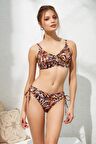 Pierre Cardin Curly Soft Pedli Toparlayıcı Bikini Zebra 221220