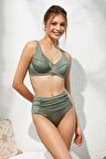 Pierre Cardin Chicas Balenli Korseli Toparlayıcı Bikini Haki 221240