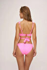 Double Dolgulu Belden Bağlamalı Bikini
