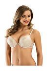 Kadın Capuccino Dantelli 2 Beden Büyük Gösteren Sütyen 7005