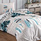 Kristal Tek Kişilik Ranforce Nevresim Takımı Rüzgar Bej