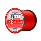 Mercan Pe Örgü Platinum X8 Kırmızı İp 500m Makara Misina