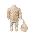 Aziz Bebe 3Lü Zıbın Takım 3176 Ekru