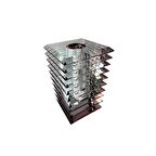 Lucky Art Kristal Bordo Kare By Vazo 14x14x19 Cm