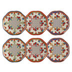 Lucky Art Fiora Bone 27Cm 6Li Tabak Seti