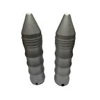 4 Parmak Mat Gri Sivri Elcik Plastik