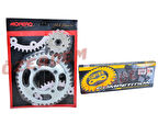 125Cg Cgl Kaplinli Ön-Arka Dişli Zincir Set Mnr-Sfr 428 110L 45-15T