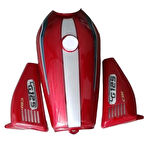 Benzin Deposu+Yan Kapak Kırmızı Şeritli Cg/Kuba