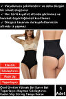 Özel Tasarım Yüksek Bel Karın Toparlayıcı Kaymaz Sıkılaştırıcı Kadın Slip String Tanga Korse