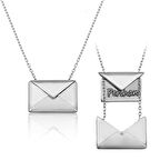 Gümüş Sevgiliye Mektup Kadın Kolye