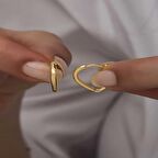 Gümüş Taşsız Kalp Kadın Küpe