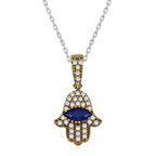 Gümüş Fatma Eli Otantik Kadın Kolye