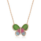 Gümüş Minimal Kelebek Kadın Kolye