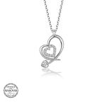 Swarovski Taşlı Gümüş Kalp Kadın Kolye
