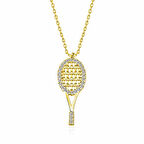 Gümüş Tenis Raketi Kadın Kolye