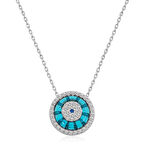 Gümüş Rodyum Camgöz Nazar Kadın Kolye