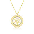 Gümüş Gold Kar Tanesi Kadın Kolye