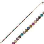 ​Gümüş Rose Mix Taşlı Suyolu Kadın Bileklik