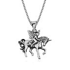 ​Gümüş Perili Unicorn Kolye