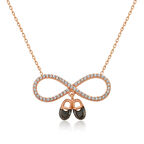 Gümüş Bebek Patikli Sonsuzluk Kadın Kolye