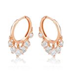 Gümüş Beyaz Taşlı Pullu Küpe