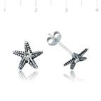 Gümüş Deniz Yıldızı Çivili Küpe