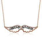 Gümüş Melek Canım Annem Kadın Kolye