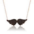 Gümüş Melek Kanadı Kadın Kolye