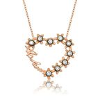 Gümüş Aşkım Yazılı Kalpli Kadın Kolye