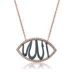 Gümüş Allah Yazılı Kadın Kolye