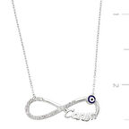 Gümüş Nazarlı Sonsuzluk Canım Kadın Kolye