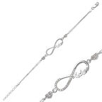 Gümüş Sonsuzluk Aşkım Kadın Bileklik