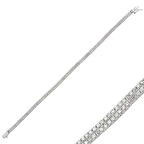 Gümüş İki Sıra Su Yolu Kadın Bileklik