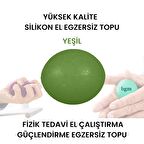 Silikon El Egzersiz Topu Stres Topu -YEŞİL- Fizik Tedavi El Çalıştırma Güçlendirme Egzersiz Topu