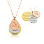 Rose AyetelKursi Nazar Ayeti Allah Yazılı 925 Ayar Gümüş Kolye