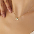 Gold Gökkuşagı  925 Ayar Gümüş Kadın Kolye