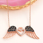 Kanatlı Kalp 925 Ayar Gümüş Kolye