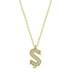 Ş Harfi Gold 925 Ayar Gümüş Kadın Kolye