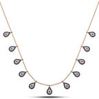 Rose Nazarlı Damla 925 Ayar Gümüş Kadın Kolye