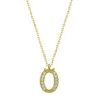 Ö Harfi Gold 925 Ayar Gümüş Kadın Kolye